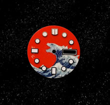 Load image into Gallery viewer, Red Kanagawa x Godzilla Day-date Dial for Seiko Mod