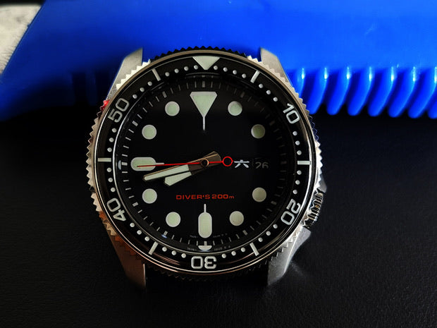 Skx Ceramic Watch Bezel Inserts Black Luminous Ceramic Dual-Time