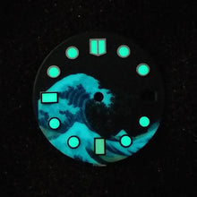 Load image into Gallery viewer, Midnight Black Kanagawa Dial for Seiko Mod