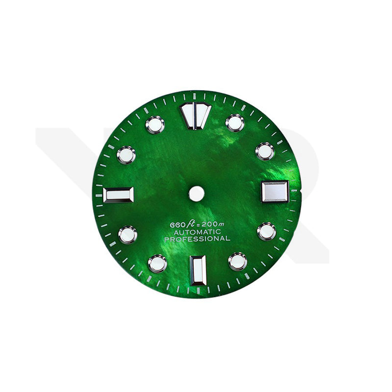 Mother of Pearl GS Indices Dial for Seiko Mod: Green