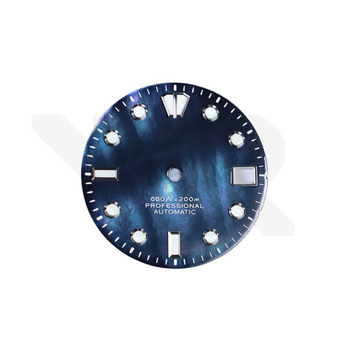 Mother of Pearl GS Indices Dial for Seiko Mod: Dark Blue