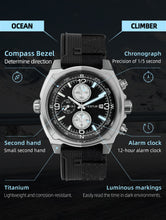 Load image into Gallery viewer, Hestur Titanium Chronograph Watch