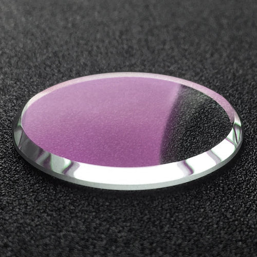 33mm Double Domed Wide Chamfer Mineral Crystal (Red AR Coating)