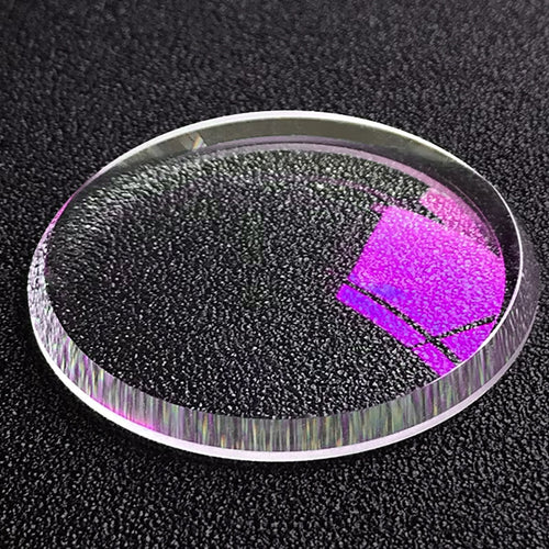 33mm Double Domed Wide Chamfer Mineral Crystal (Red AR Coating)