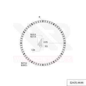 SKX / SRPD Chapter Ring: White With Black Markers