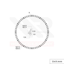 Load image into Gallery viewer, SKX / SRPD Chapter Ring: Silver With Black Numeric Markers