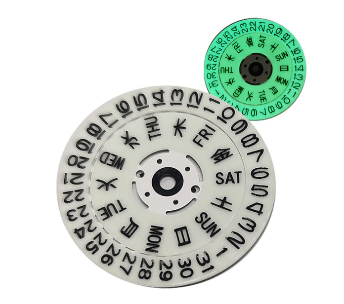 NH35/NH36 Full Luminous Date Disc - Kanji (C3) | WR Watches