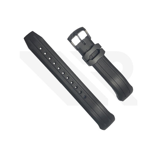 Replacement Rubber Strap Compatible with Citizen Eco-Drive Chronograph CA0384 , CA0385 , CA0386 , CA0285 , CA0286 , CA0287 , CA0289 , CA0288