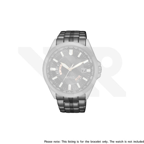 Replacement Stainless Steel Bracelet Compatible with Citizen Eco-Drive Radio Controlled World Timer CB0185