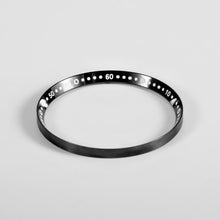 Load image into Gallery viewer, SKX / SRPD Chapter Ring: Polished Black Stainless Steel with Luminous Markers