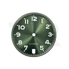 Load image into Gallery viewer, Sunburst Pilot Dial with Numeral Indices for Seiko Mod: Sunburst Green