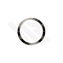 Load image into Gallery viewer, Replacement Ceramic Bezel Insert Compatible with Longines HydroConquest GMT 41mm L3.790.4 : Black/Gold