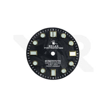 Load image into Gallery viewer, Relax Carbon Fiber Dial for Seiko Mod - Gold MM Indices