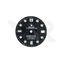 Load image into Gallery viewer, Relax Carbon Fiber Dial for Seiko Mod - Silver MM Indices