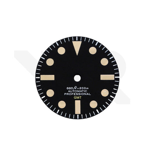 Black GMT Matte Dial for Seiko NH34 Mod