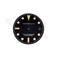 Load image into Gallery viewer, Retro Black GMT Dial for Seiko Mod: White GMT Date