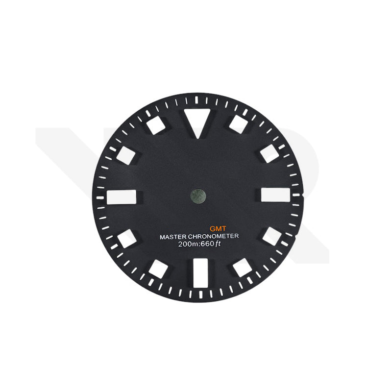 Pelagos No-Date GMT Thick Lume Indices Dial for NH34 Seiko Mod: Matte Black