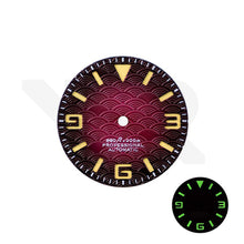 Load image into Gallery viewer, Seigaiha Japanese Wave Dial for Seiko Mod: Fumed Purple