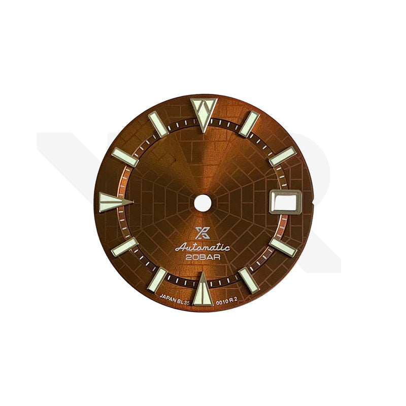 Sunburst Spider Web Dial for Seiko Mod - Brown