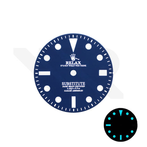Retro Style Relax Dial for Seiko Mod: Matte Navy with Date