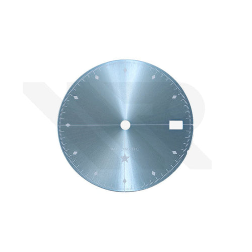 Simplicity Sunburst Dial for Seiko Mod: Icy Blue with White Printing