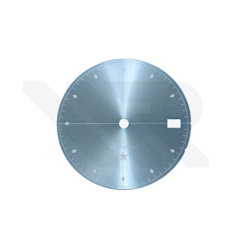 Simplicity Sunburst Dial for Seiko Mod: Icy Blue with White Printing