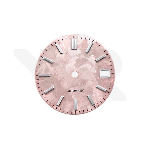 GS Shunbun Style Blossom Pink Dial for Seiko Mod: Silver GS Style Indices