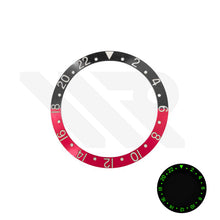 Load image into Gallery viewer, Retro Full Lumed Aluminium Sloped Bezel Insert for SKX/SRPD - Black/Red