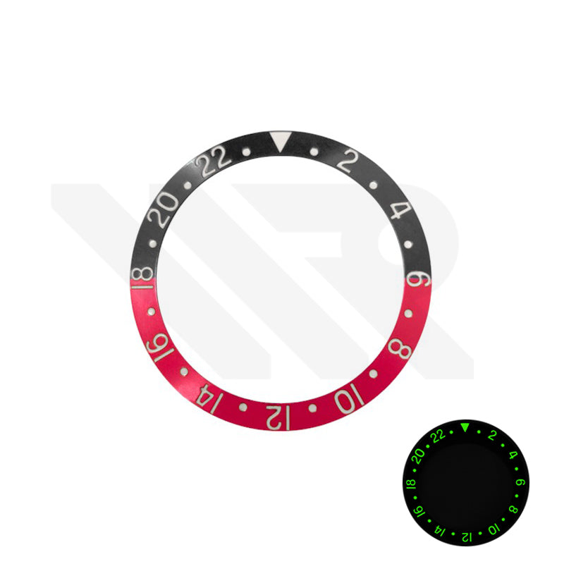 Retro Full Lumed Aluminium Sloped Bezel Insert for SKX/SRPD