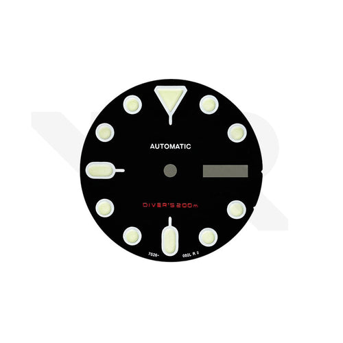 SKX Style Matte Day-Date Dial for Seiko NH36 Mod: Red Diver