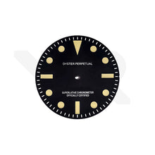 Load image into Gallery viewer, Retro Black GMT Dial for Seiko Mod: White GMT No Date