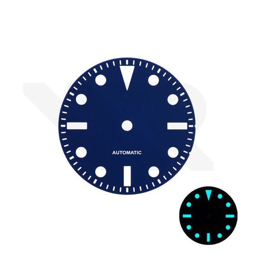 Retro Sub Diver Dial for Seiko Mod: Matte Navy No Date