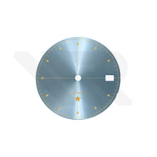 Load image into Gallery viewer, Simplicity Sunburst Dial for Seiko Mod: Icy Blue with Gold Printing
