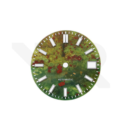 Rainbow Jade Stone Dial for Seiko Mod: DJ Style Indices with Minute Markers