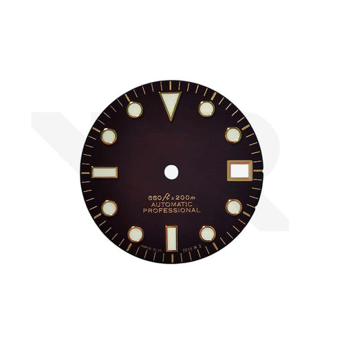 Sub Style Tropical Diver Dial for Seiko Mod: Gold Indices