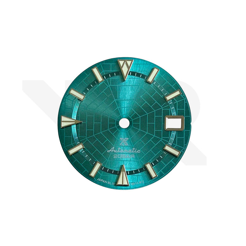 Sunburst Spider Web Dial for Seiko Mod - Turquoise