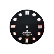 Load image into Gallery viewer, Matte Black Marine Master Style Diver Dial for Seiko Mod: Silver Marine Master Indices