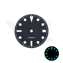 Load image into Gallery viewer, Retro Sub Diver Dial for Seiko Mod: Matte Black with Date
