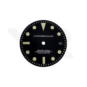 Retro Black Sub Dial for Seiko Mod: White Sub Date