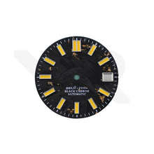 Load image into Gallery viewer, Carbon Fiber Dial for Seiko Mod - Yellow Luminous