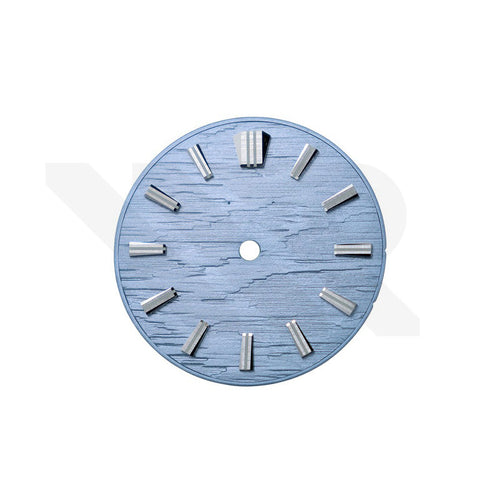 GS White Birch Style Glacier Blue No Date Dial for Seiko Mod: Silver GS Style Indices