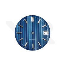 Load image into Gallery viewer, Cotes de Geneve Style Dial for Seiko Mod - Navy GS Style Silver Indices