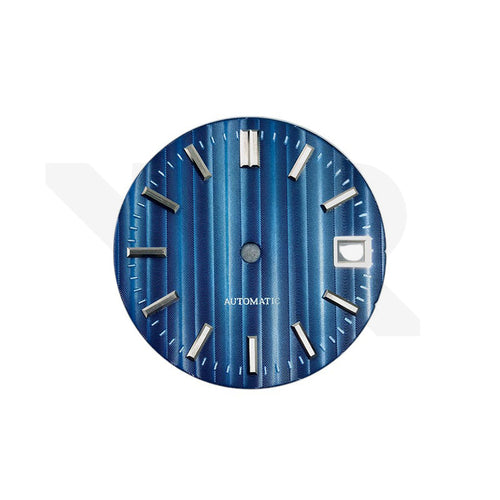 Cotes de Geneve Style Dial for Seiko Mod - Navy GS Style Silver Indices