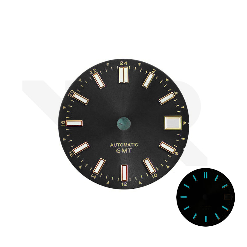 GMT NH34 Sunburst Dial for Seiko Mod: Black