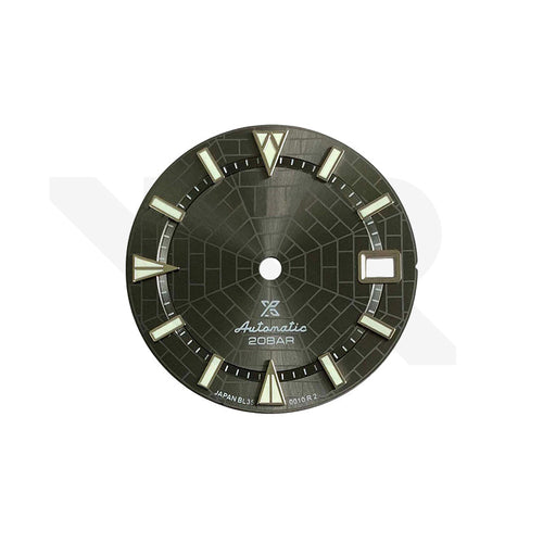 Sunburst Spider Web Dial for Seiko Mod - Gunmetal