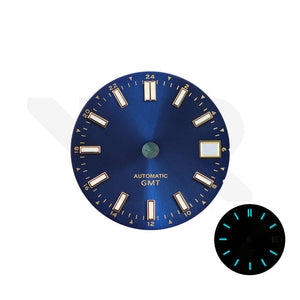 GMT NH34 Sunburst Dial for Seiko Mod: Deep Blue