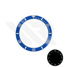 Load image into Gallery viewer, SUB Style Green Full Luminous Ceramic Sloped Bezel Insert for SKX/SRPD: Blue