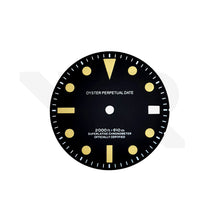 Load image into Gallery viewer, Retro Matte Black Sub Date Dial for Seiko Mod: White SD
