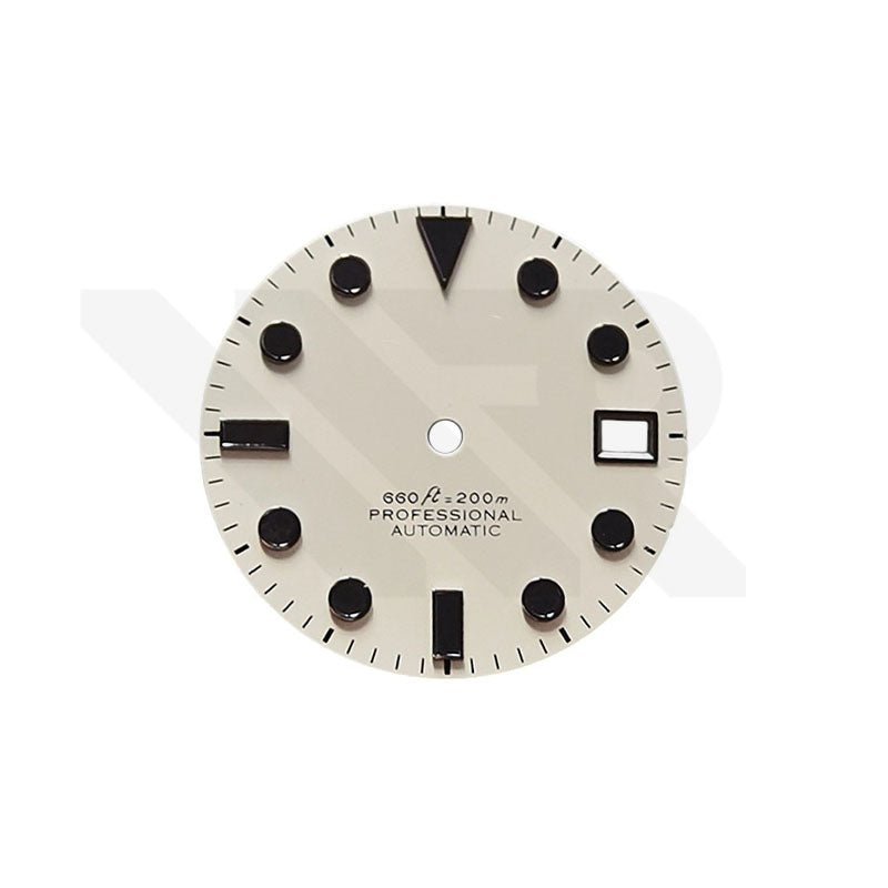 Sub Style Matte White Dial for Seiko Mod: Sub Style Black Indices