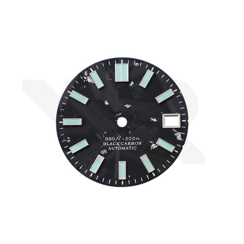 Carbon Fiber Dial for Seiko Mod - C9 Blue Luminous